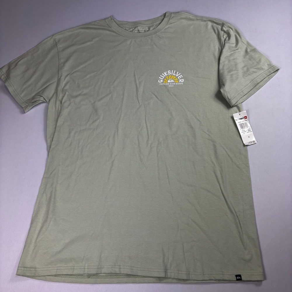 Quiksilver Graphic Tee Mens XL Green Feeling Fine Since 1969 Surf Beach Shirt